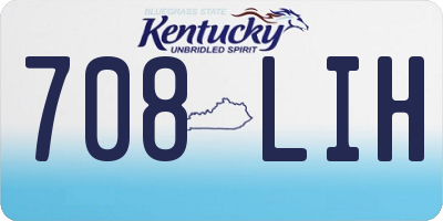 KY license plate 708LIH