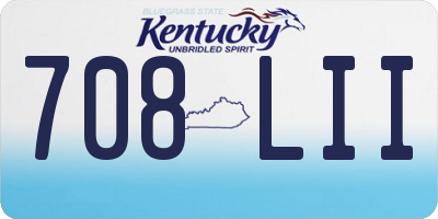 KY license plate 708LII