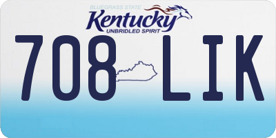 KY license plate 708LIK