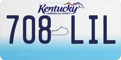 KY license plate 708LIL