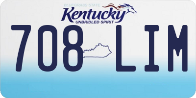 KY license plate 708LIM