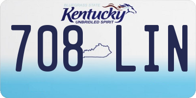 KY license plate 708LIN