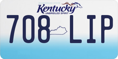 KY license plate 708LIP