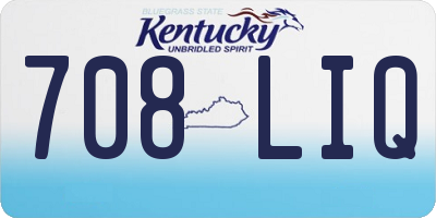 KY license plate 708LIQ