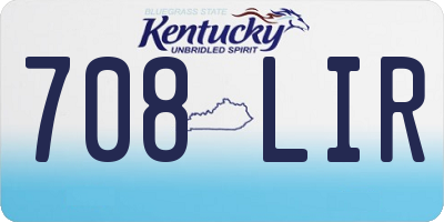 KY license plate 708LIR