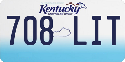 KY license plate 708LIT