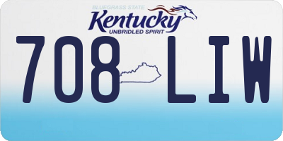 KY license plate 708LIW