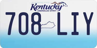 KY license plate 708LIY