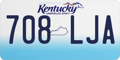 KY license plate 708LJA