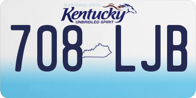 KY license plate 708LJB