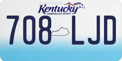 KY license plate 708LJD