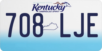 KY license plate 708LJE