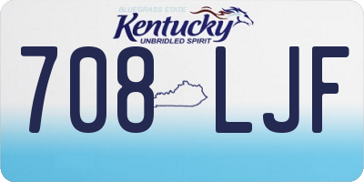 KY license plate 708LJF