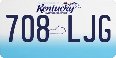 KY license plate 708LJG