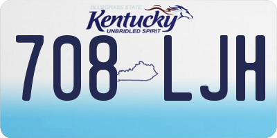 KY license plate 708LJH