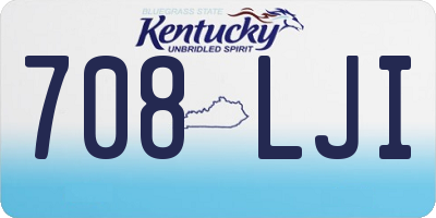 KY license plate 708LJI
