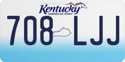 KY license plate 708LJJ