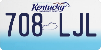 KY license plate 708LJL