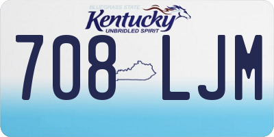 KY license plate 708LJM