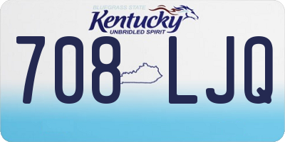 KY license plate 708LJQ