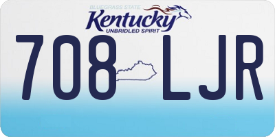 KY license plate 708LJR