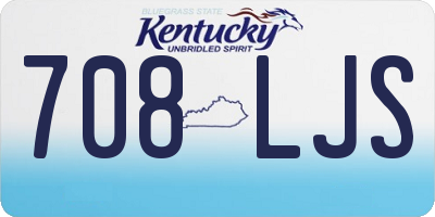 KY license plate 708LJS