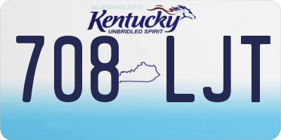 KY license plate 708LJT
