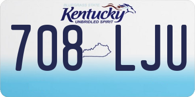 KY license plate 708LJU