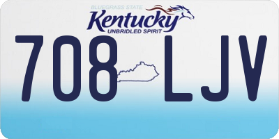KY license plate 708LJV