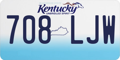 KY license plate 708LJW