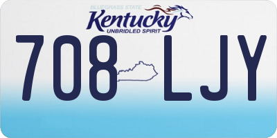 KY license plate 708LJY
