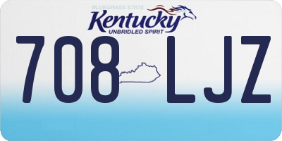 KY license plate 708LJZ