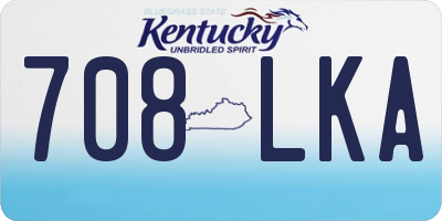 KY license plate 708LKA