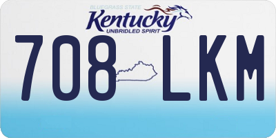 KY license plate 708LKM