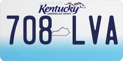 KY license plate 708LVA