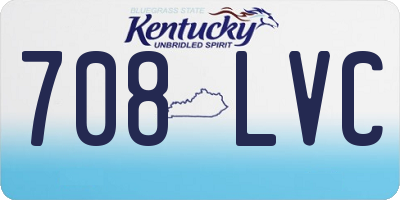 KY license plate 708LVC