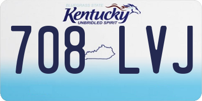 KY license plate 708LVJ