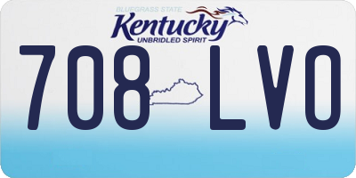 KY license plate 708LVO