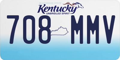 KY license plate 708MMV