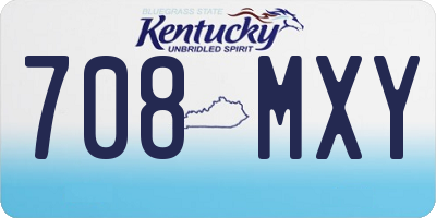 KY license plate 708MXY