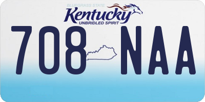KY license plate 708NAA