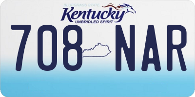 KY license plate 708NAR