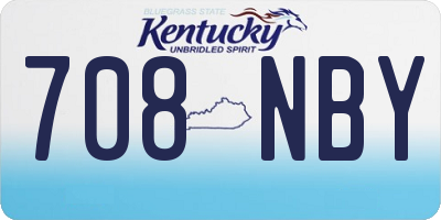 KY license plate 708NBY