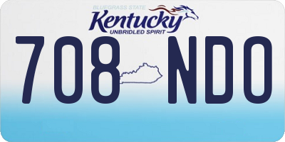 KY license plate 708NDO