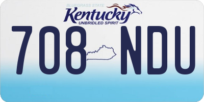 KY license plate 708NDU