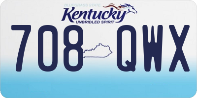 KY license plate 708QWX