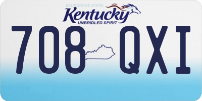 KY license plate 708QXI