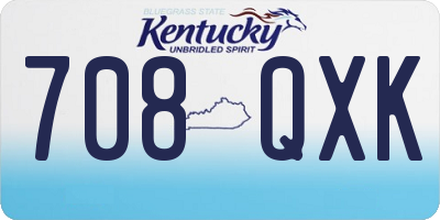 KY license plate 708QXK