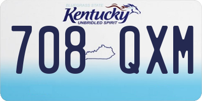 KY license plate 708QXM