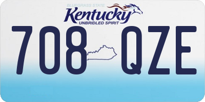 KY license plate 708QZE